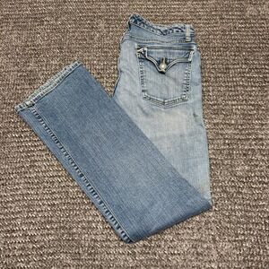 Gap Womens Jeans Size 12 Long Bootcut Light Wash Denim Flap Pockets Cotton VTG